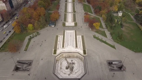 4K Drone video of National Palace of Culture in Bulgaria  Stock Footage 123788231