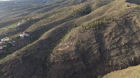 4K Drone View of Barranco del Pozo Canyon – Scenic Tenerife Aerial Stock Footage 314607468