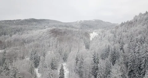 4K Drone view in cloudy and snowy mountains13 스톡 동영상 125764832