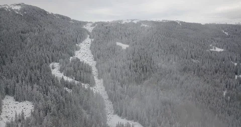 4K Drone view in cloudy and snowy mountains11 Stock Footage 125764870