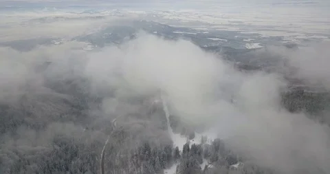 4K Drone view in cloudy and snowy mountains10 스톡 동영상 125765095