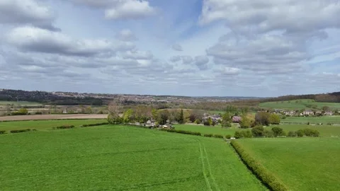 4K Drone View of Crop Spraying Operation on Rural Farmland Stock Footage 322833181