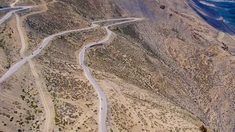 4K Drone View of Gata Loops, Ladakh – Curvy Road in Mountains and Valley Stock Footage 310655138