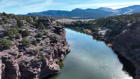 4K Drone view. Green River, Utah in Rocky Canyon 스톡 동영상 317129059