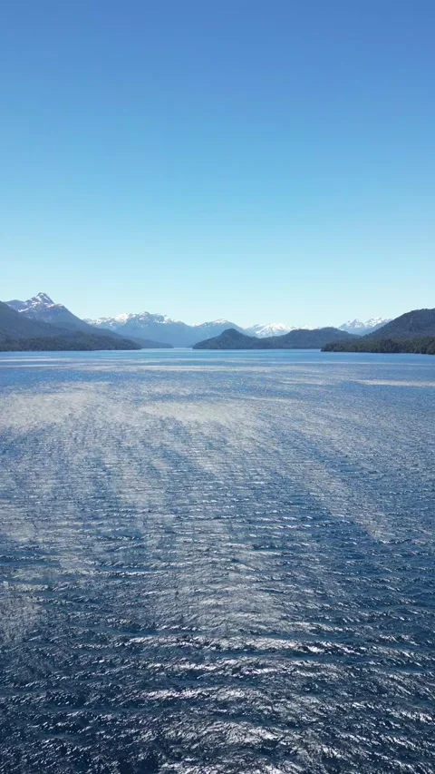 4K Drone View of Lago Espejo Grande in Patagonia During Summer 2 Stock Footage 304934849