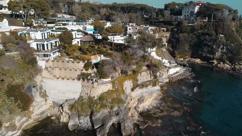 4K drone view of Naples coast ITALY December 2019 Stock Footage 122588513
