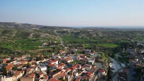 4K Drone View of Old Town Cyprus Stock Footage 304469830