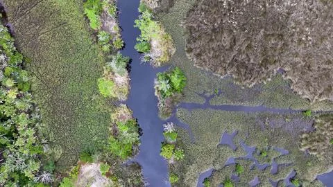4K Drone View Of The Ormond Beach Scenic Loop Drive - Florida Landscape Foto stock