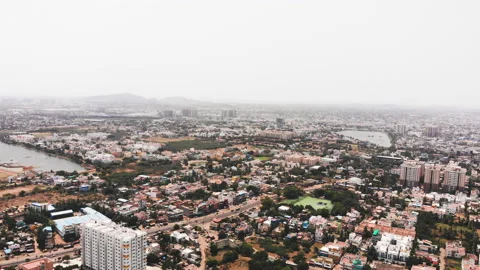 4k Drone View of residential area in Chennai, India Stockbeeldmateriaal 131101944
