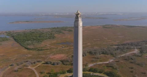 4k drone view of the San Jacinto Museum of History Stock Footage 146771140