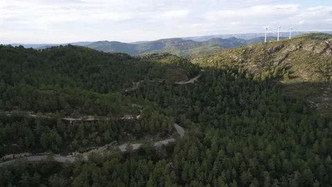 4k drone view of Spain landscape and road. Video stock 166639575