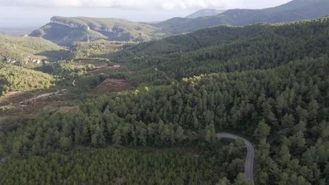 4k drone view of Spain landscape and road. Video stock 166639654