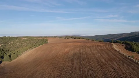 4k drone view of Spain landscape and road. Video stock 166640053