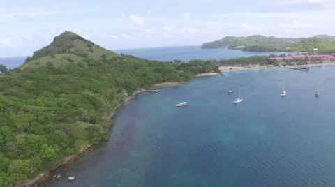 4K drone view of St Lucia bays Stock Footage 61859137