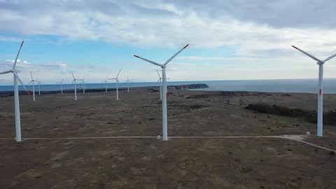 4K drone view of a wind turbine. Windmill for electric power. Green energy Stock Footage 126652792
