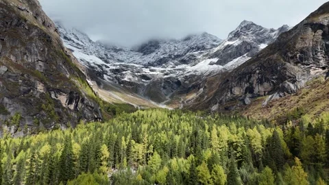 4K Droone view of mountain and forest in Siguniang Stock Footage 319627592