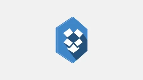 4k - Dropbox spinning icon on white background Stock Footage 72634105