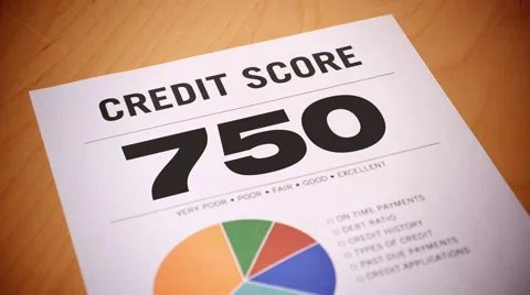 4K Dropping Credit Score Report Stock Footage