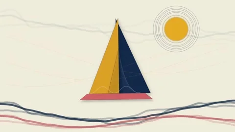 4K Dynamic Geometric Abstraction - Generative Art Motion Graphics Vídeo Stock 335048485
