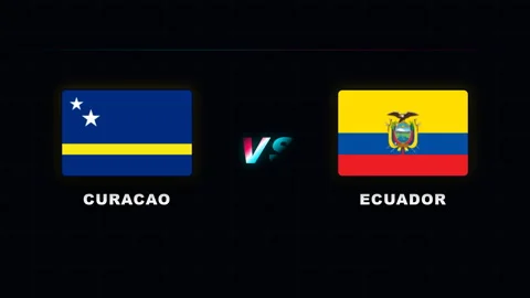 4K Dynamic Soccer Action Curacao vs Ecuador Flags Stock Footage 335688441