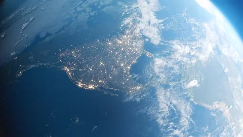 4K Earth Camera PanZoom JBV2 fixed banding and diffuse reveals 스톡 동영상 144285758