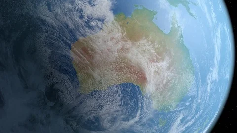 4K Earth scene from space day turns to night Stock Footage 71580345