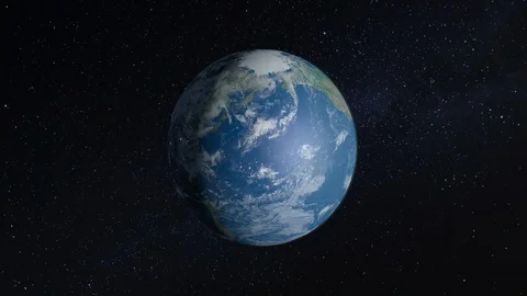 4K Earth scene from space rotating. Stock Footage 88078030