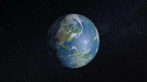 4K Earth scene from space rotating. Stock Footage 88078611