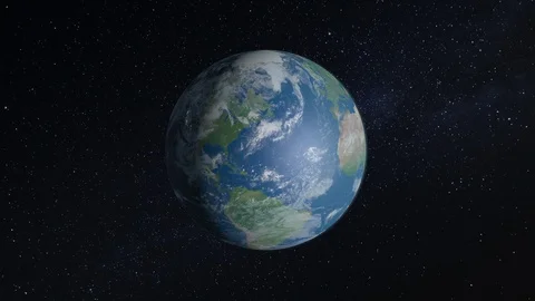 4K Earth scene from space rotating. Stock Footage 88080393