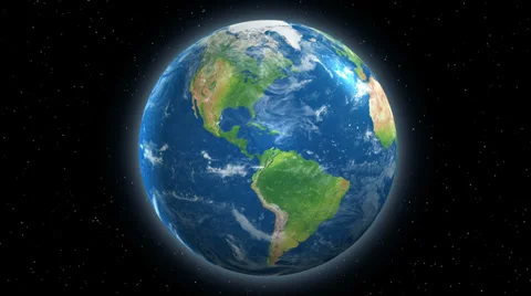 4K Earth From Space Rotating Seamless Loop 库存影片 37142659
