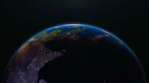 4K Earth view from space with night city lights. Africa and Middle East. Stock Footage 12011485