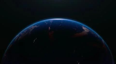 4K Earth view from space with night city lights. Oceania and Asia. Stock Footage 12012546