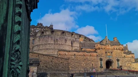 4K Edinburgh Castle Stock Footage 163656715