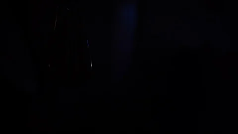 4K Edison Lightbulb Turning on and Off in Dark Room Stock Footage 102349294