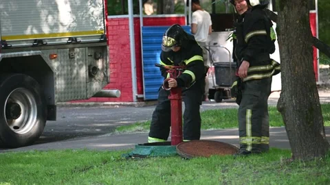 4k-editorial-moscow-firemen Stock-Footage 156186875