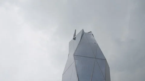 4K Editorial view of the Merdeka 118 skyscraper spire in Kuala Lumpur 스톡 동영상 337086766