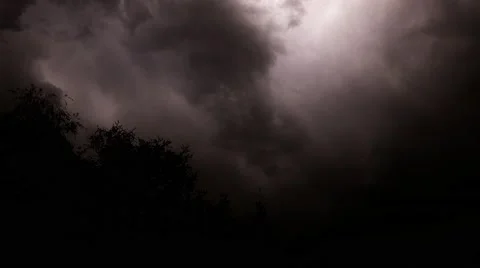 4k Eerie thunderstorm dark clouds time-lapse Video stock 49799354