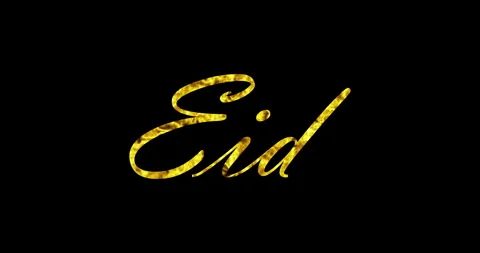 4K Eid golden hand writer text with light motion animation. Stock Footage 277567817