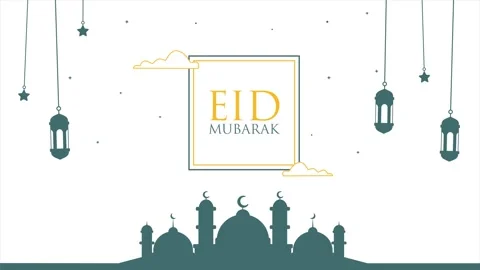 4k Eid Greeting Social Media Post Template Animation Video Stock Footage 276282339