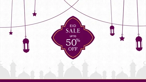4k Eid Special Discount Social Media Post Template Animation Video Stock Footage 276408200