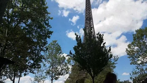 4K Eiffel Tower hyperlapse Stock Footage 89393923