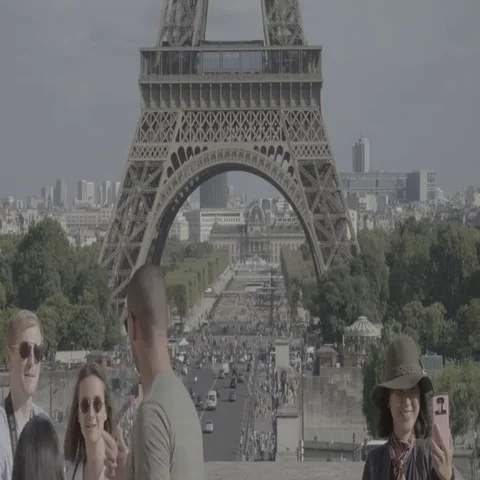 [4K] The Eiffel Tower (Tour Eiffel) in S... | Stock Video | Pond5