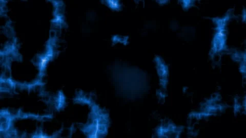 4K Electric Blue Smoke Frame Energy Border Background Loop Stock Footage 340465940
