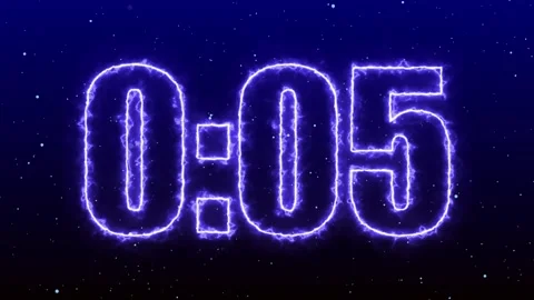 4K Electric Purple 10 Second Countdown Timer with Floating Particles Stock Footage 340465174
