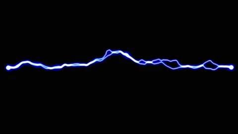4k Electrical storm, blue lightning isolated on black background, slow motion Stock Footage 171987108