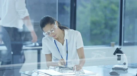 4K Electronic engineer working in the lab, testing 3D printer &amp; circuit boards Stock Footage 67999773
