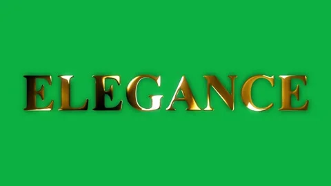 4k Elegance text gold effect animation with green screen	 Stock Footage 263332438