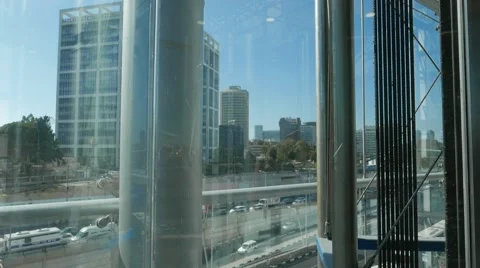 4K Elevator Decent In Transparent Mechanical Frame 動画素材 52061316