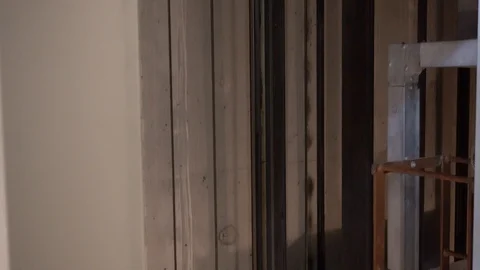 4K Elevator Shaft Inside Without Doors Or Elevator Stock Footage 89247061