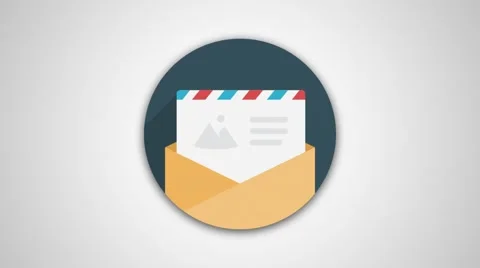 4K - email bubble icon Stock Footage 61353013